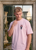 Sova — Pink Statue & Roses Oversized Shirt