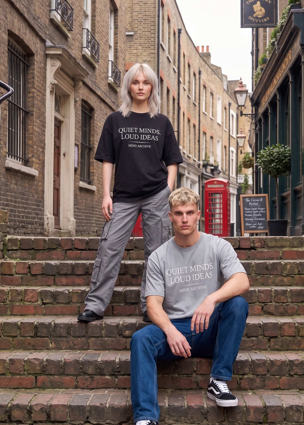SOVA "Quiet Minds, Loud Ideas" Graphic Oversized Tee