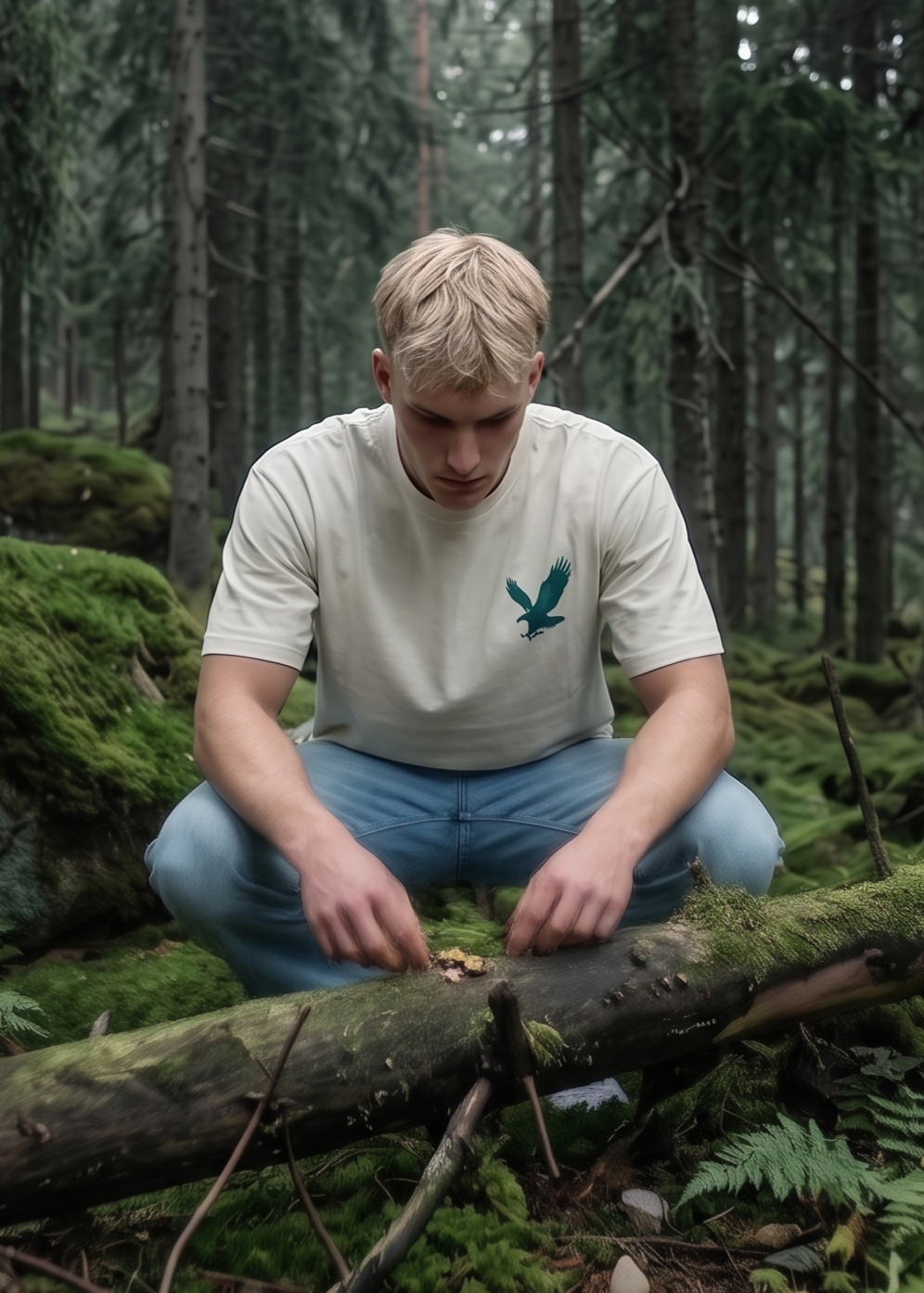 SOVA - Eagle Chest Logo Oversized Tee