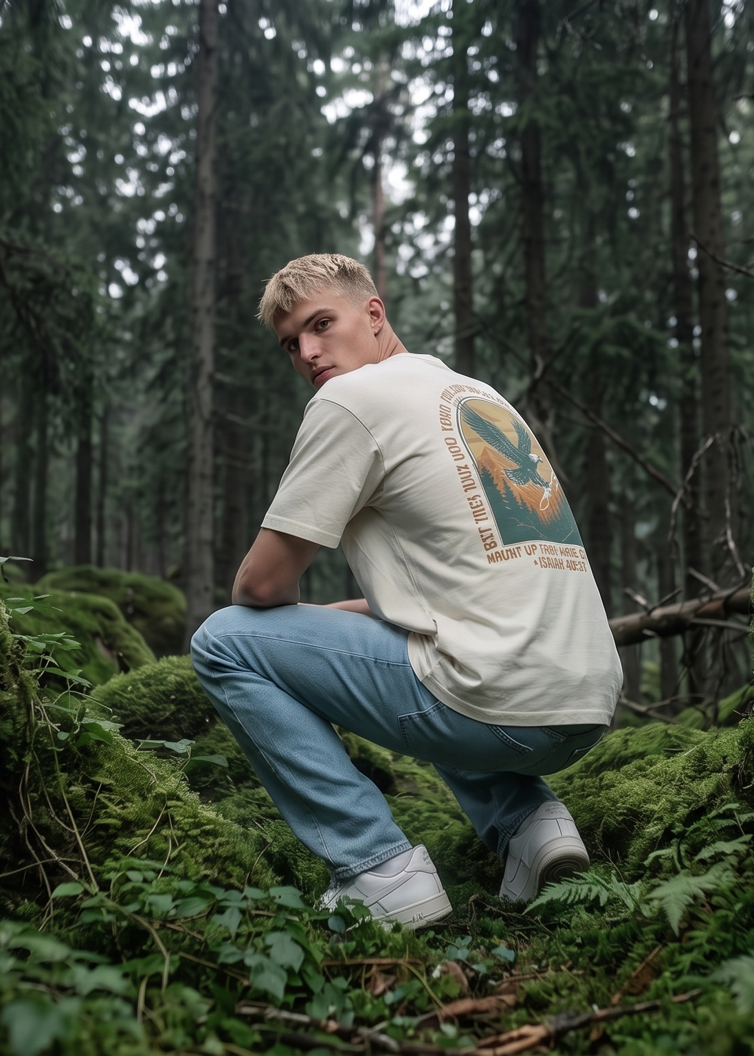 SOVA - Eagle Chest Logo Oversized Tee
