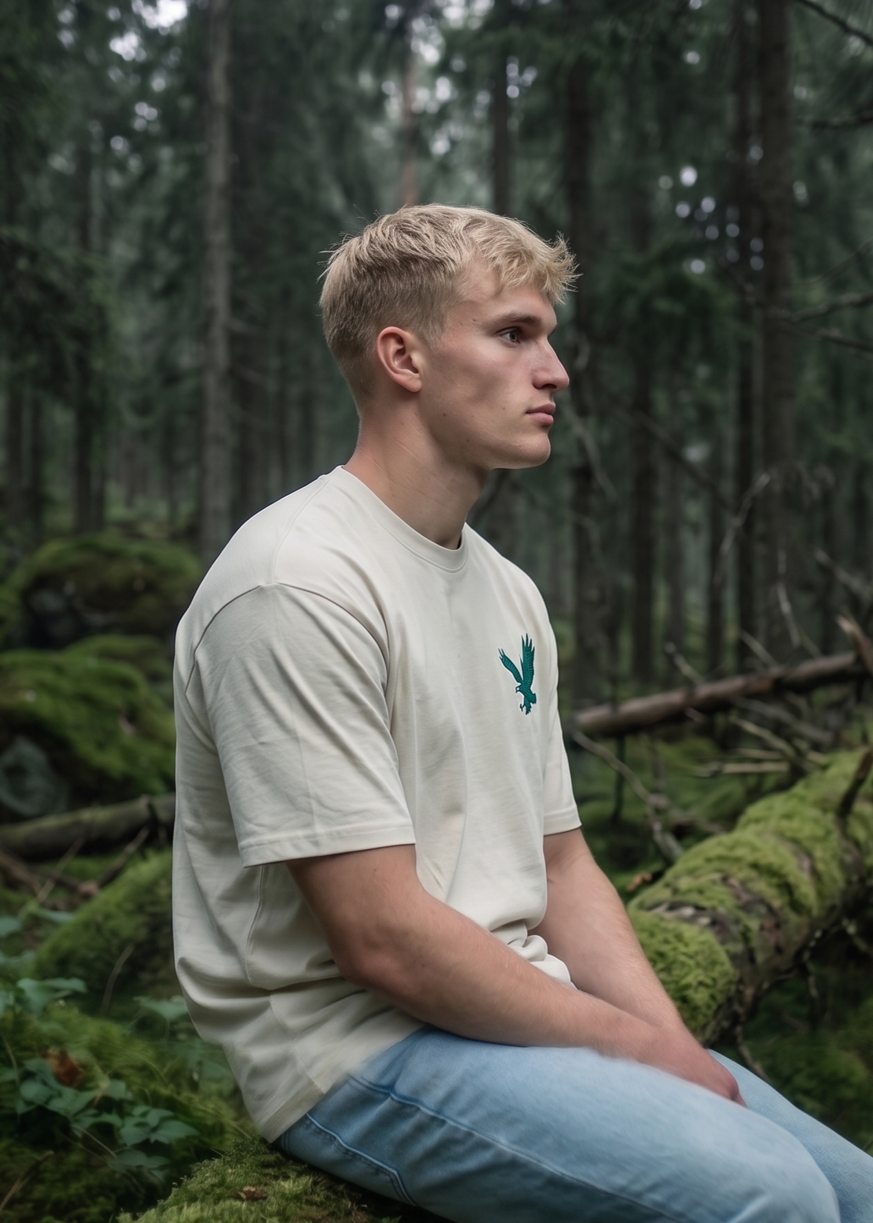 SOVA - Eagle Chest Logo Oversized Tee