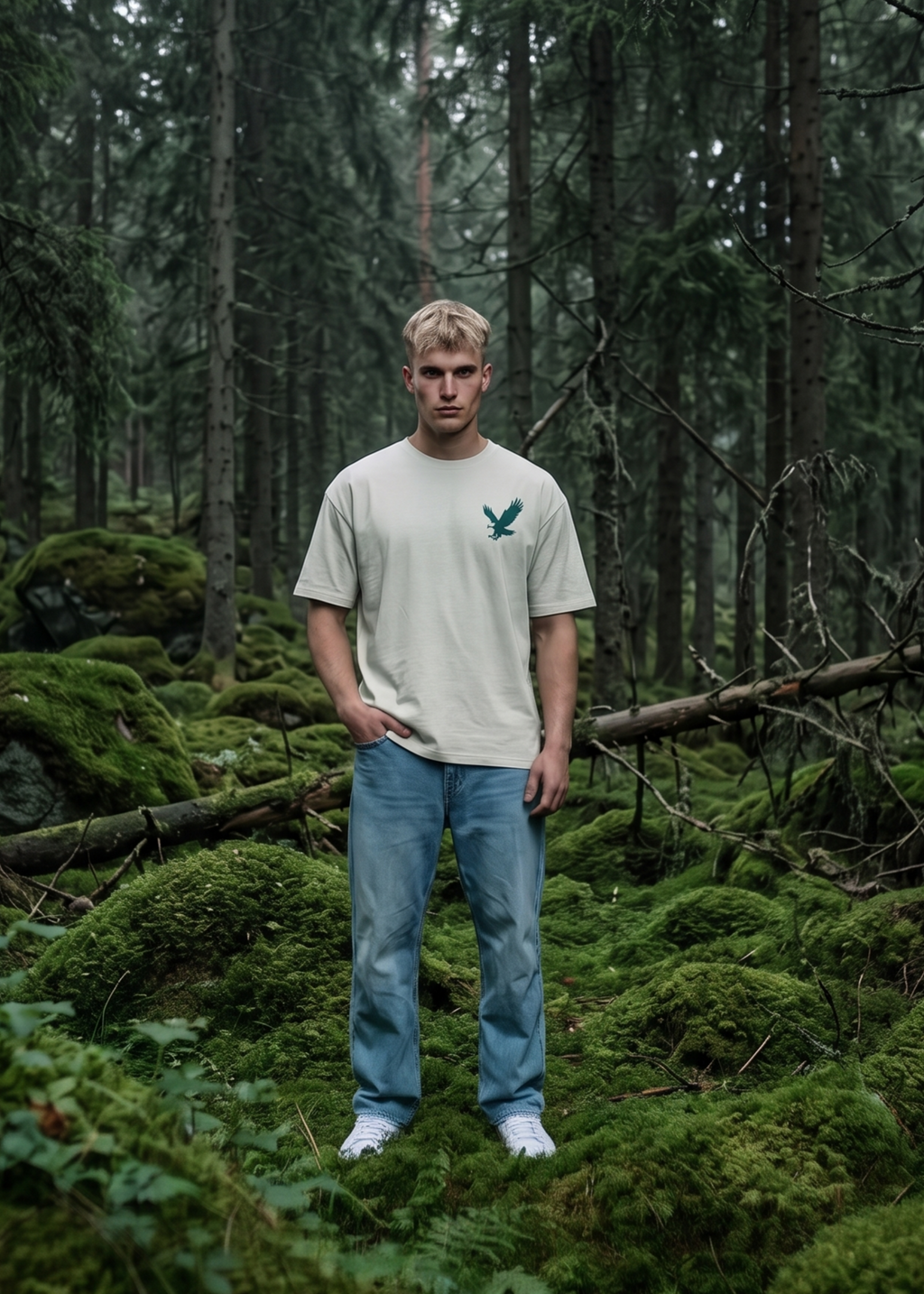 SOVA - Eagle Chest Logo Oversized Tee